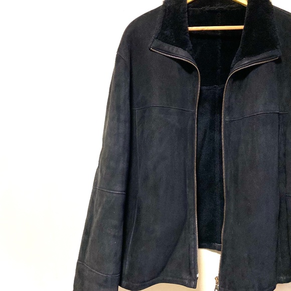 Danier Suede Shearling Jacket Size: Large - Picture 2 of 7